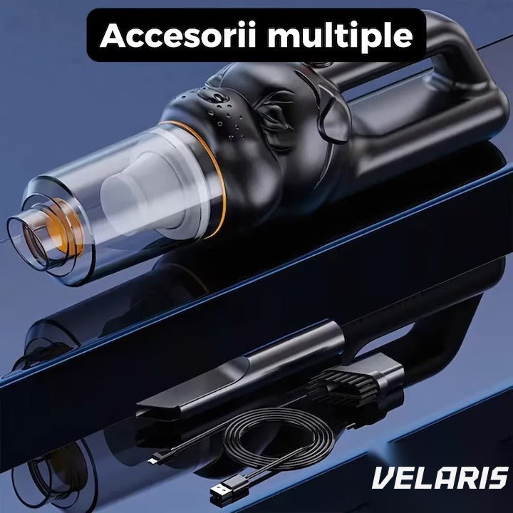 Aspirator portabil auto și birou 2-în-1, funcție suflare și aspirare, mini, reîncărcare USB