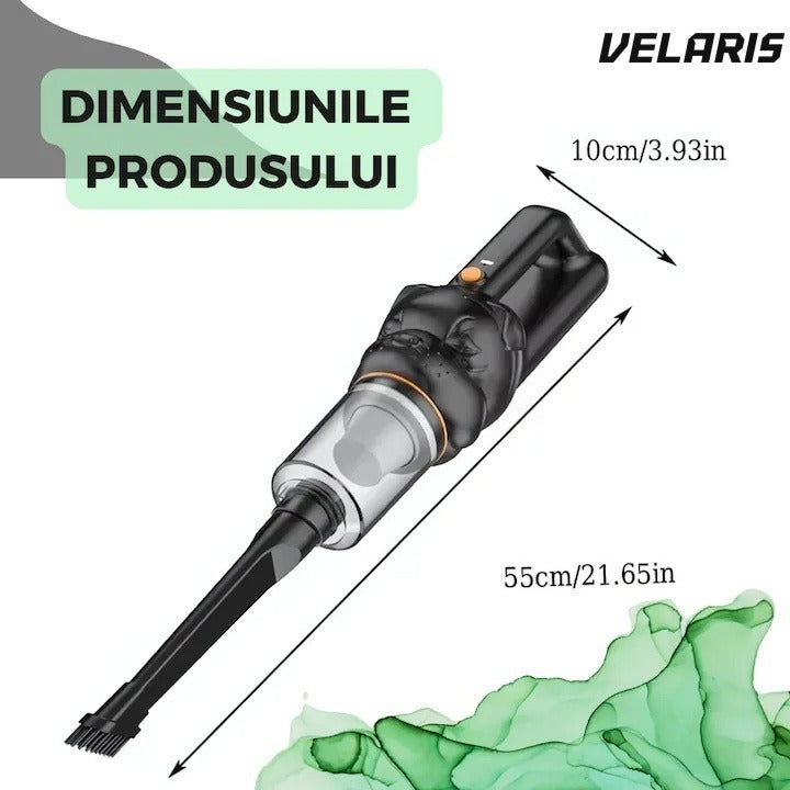 Aspirator portabil auto și birou 2-în-1, funcție suflare și aspirare, mini, reîncărcare USB