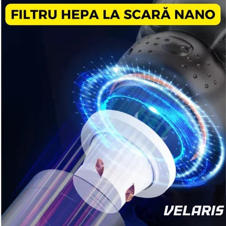 Aspirator portabil auto și birou 2-în-1, funcție suflare și aspirare, mini, reîncărcare USB
