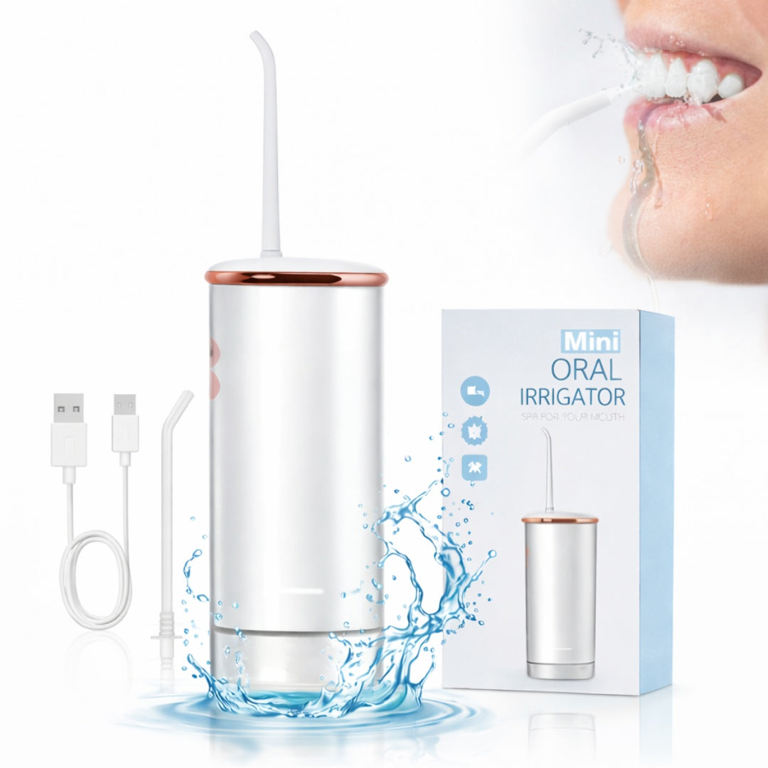 Irrigator oral portabil electric, 4 moduri, IPX8, rezervor 220 ml
