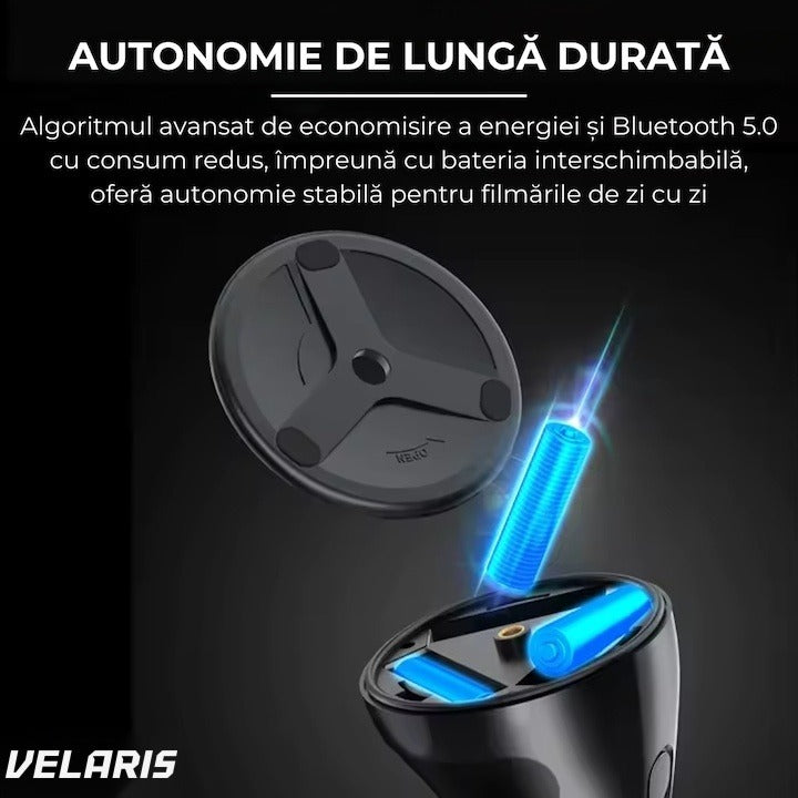 Suport telefon cu trepied portabil, rotire 360°, reglabil, pentru foto și video, negru