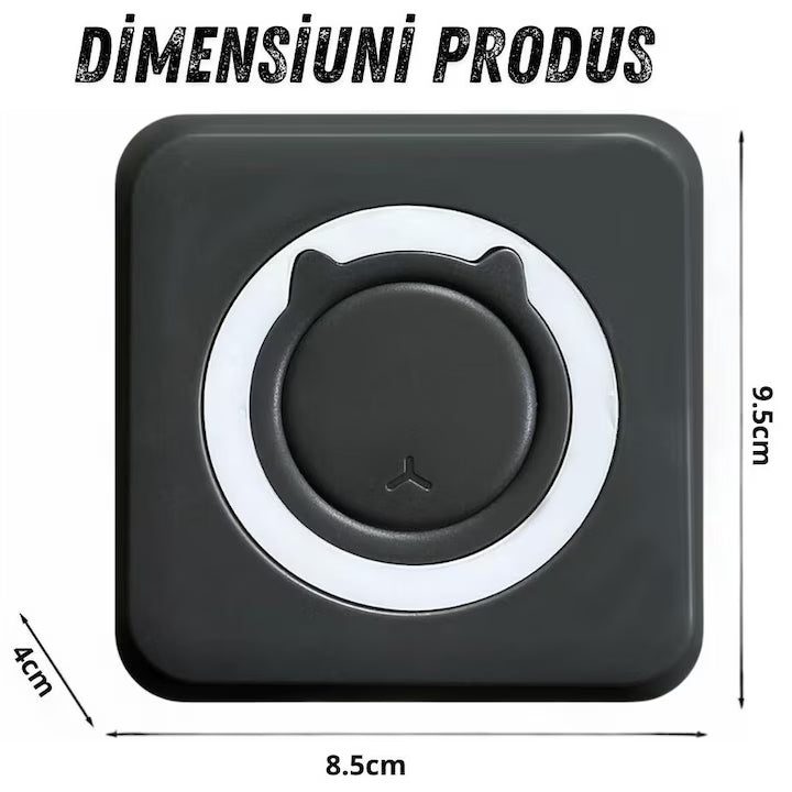 Imprimantă termică portabilă Bluetooth, negru, 1200 mAh, 10 role hârtie