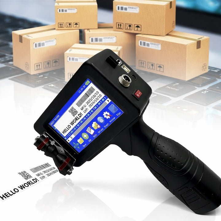 Imprimantă termală portabilă Y7, wireless, 12,7 mm, cerneală HP, coduri QR și coduri bare