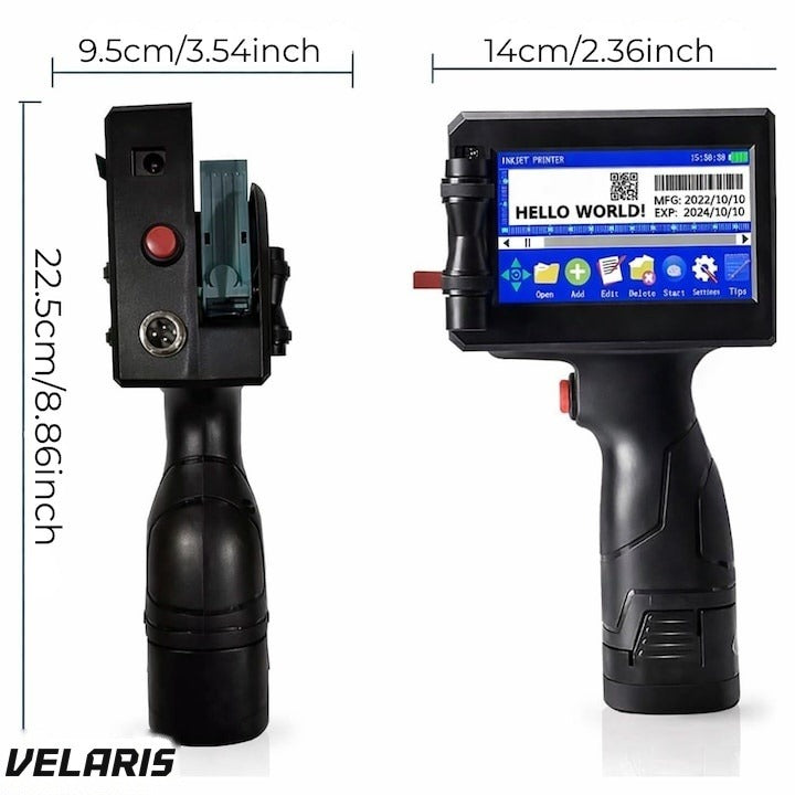 Imprimantă termală portabilă Y7, wireless, 12,7 mm, cerneală HP, coduri QR și coduri bare