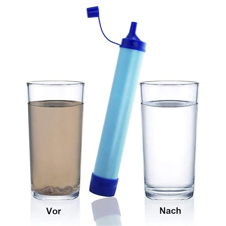 Purificator apă portabil 800 ml filtru 30 min 2000 L camping drumeții albastru