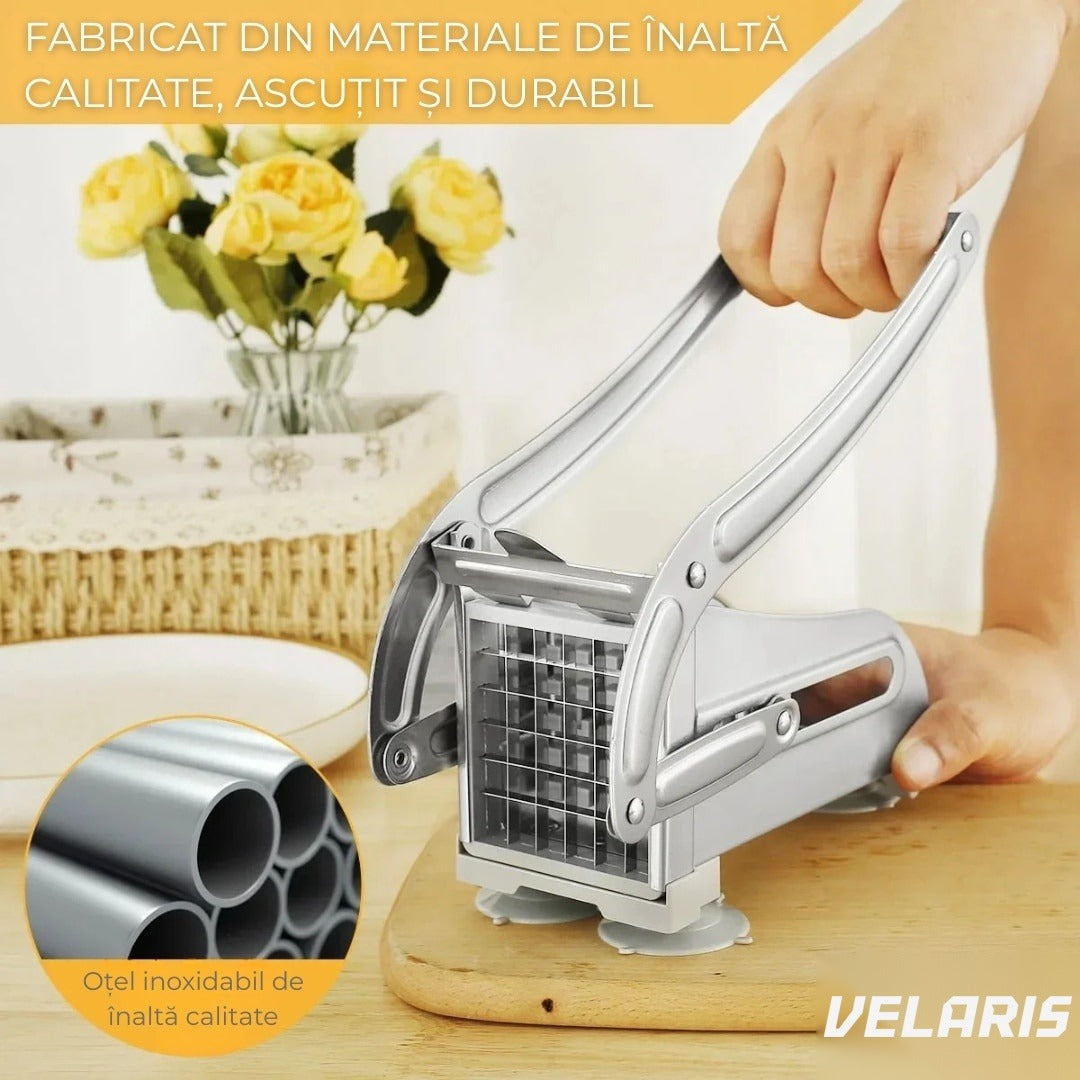 Feliator manual pentru cartofi și legume, inox, tăiere rapidă și uniformă