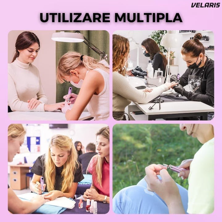 Set pedicură profesional 18 piese, electric, cu pilă și răzătoare pentru îngrijire completă