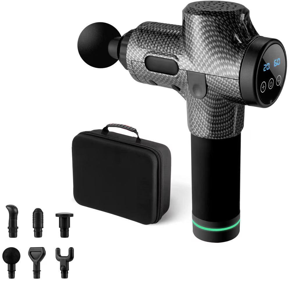 Pistol masaj profesional, 30 viteze, motor silențios, 3200 percuții/min