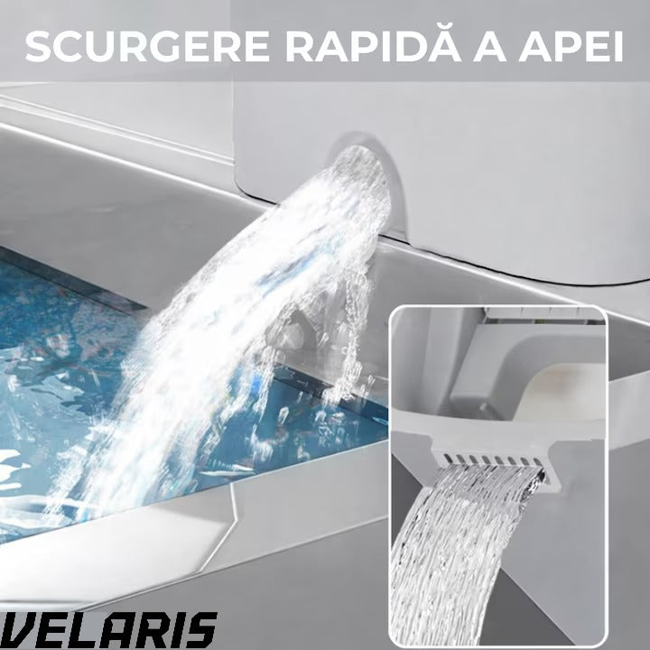 Set mop profesional cu găleată și funcție de stoarcere automată, plastic și metal