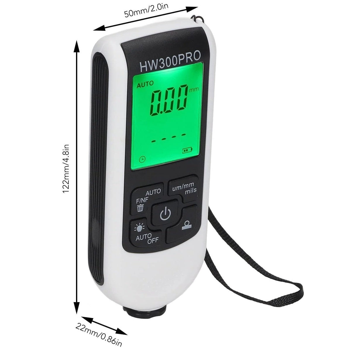 Tester grosime vopsea profesional cu sonda sensibila, display digital