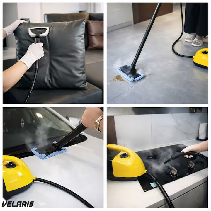 Aparat cuățare cu abur profesional pentru pardoseli și suprafețe, reservor mare, încălzire rapidă, accesorii complete