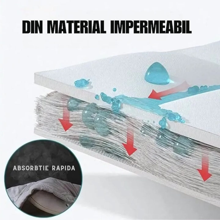 Protector saltea matlassat, 160x200 cm, impermeabil, elastic, roz