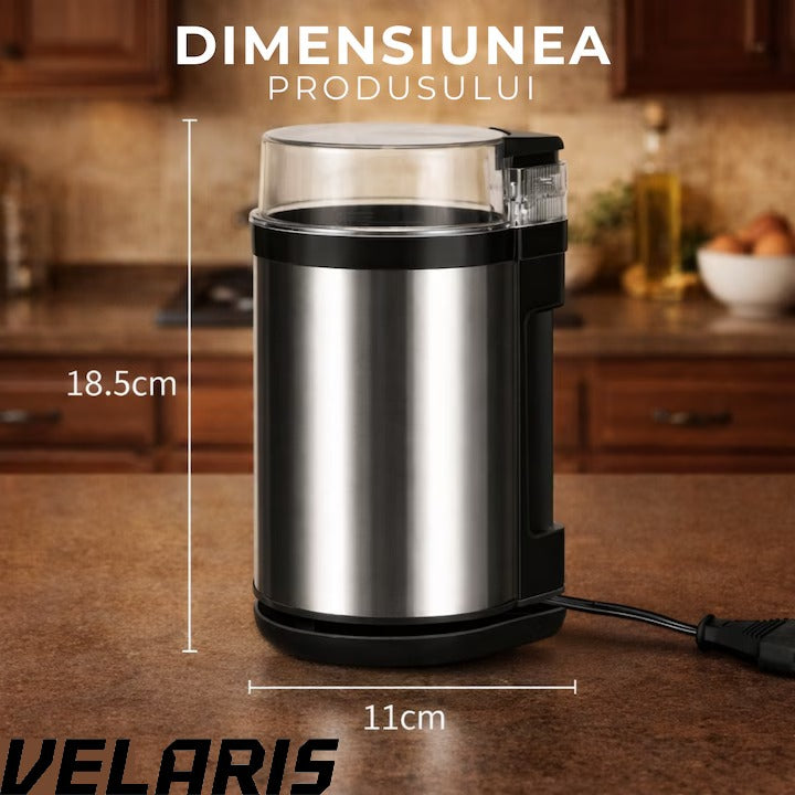 Rasnita Electrica de Cafea, 180W, Cutite din Otel Inoxidabil, Capacitate 75 g, Macinare Rapida si Uniforma