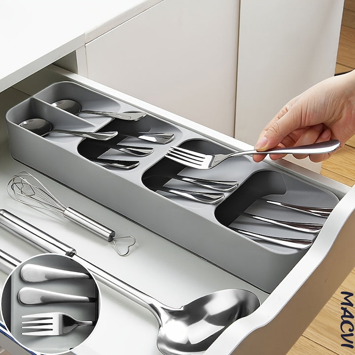 Suport tacamuri organizator compact material durabil design modern stabilitate sporita culoare gri