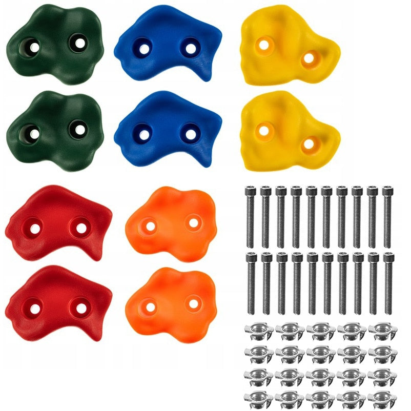 Set Pietre Catarat 10 Bucati pentru Perete Escalada Copii Interior Exterior Multicolor