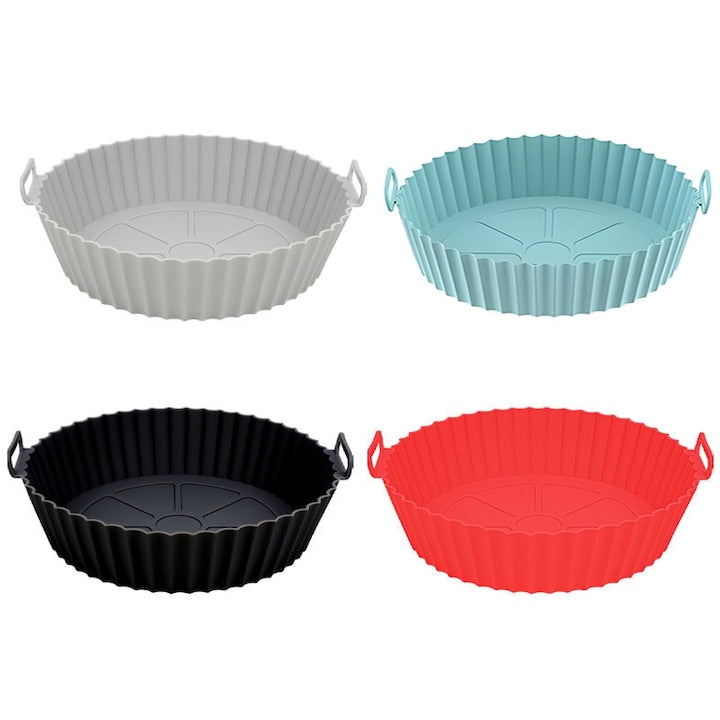 Set 4 Tavi Silicon Air Fryer, Reutilizabile, Multicolor, 20x17x5cm