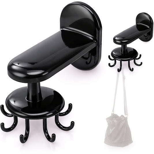 Suport Rotativ pentru Ustensile de Bucatarie, 360° Reglabil, Negru, 14.5 cm x 6.5 cm x 10.5 cm, Rezistent