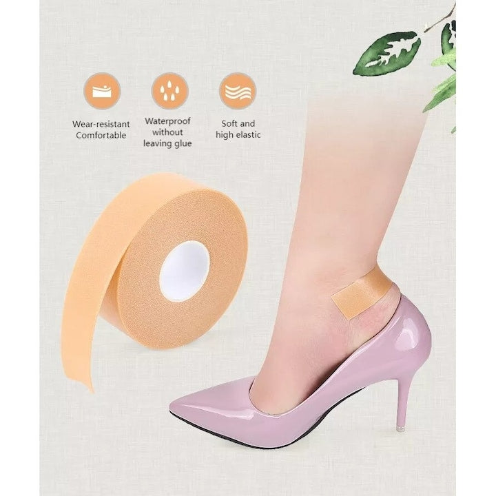 Plasture elastic protectie piele, 5 m, waterproof, banda bumbac spumant, anti frecare, pentru bataturi, rani, basici, bej