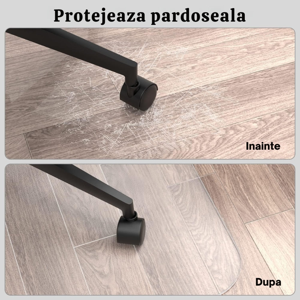 Covoras Protectie Pardoseala 90x120 cm Transparent Antialunecare pentru Birou