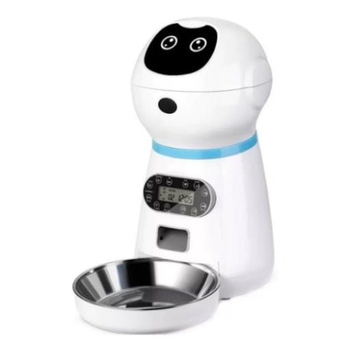 Hranitor automat pentru caini si pisici, rezervor 3.5L, functie smart si programare, sunet hranire, distribuitor mancare uscata, usor de curatat