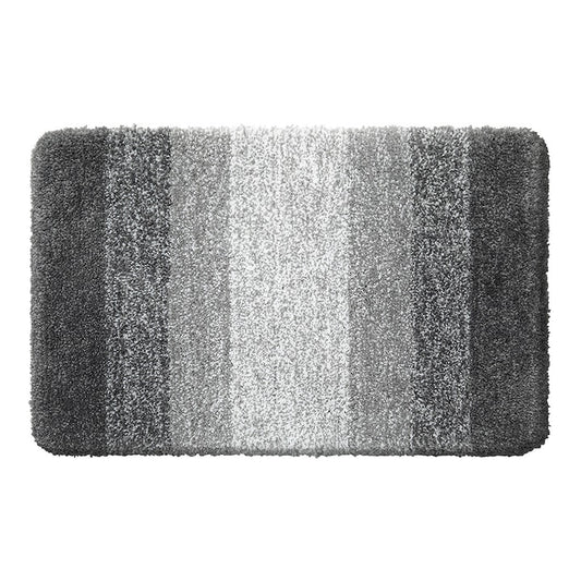 Covoras de baie gri, super absorbant, antiderapant, spate aderent, moale si placut la atingere, usor de spalat