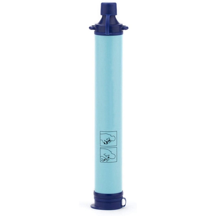 Purificator Apa Portabil 800 ml 30 min Filtru 2000 L Camping Drumetii Albastru