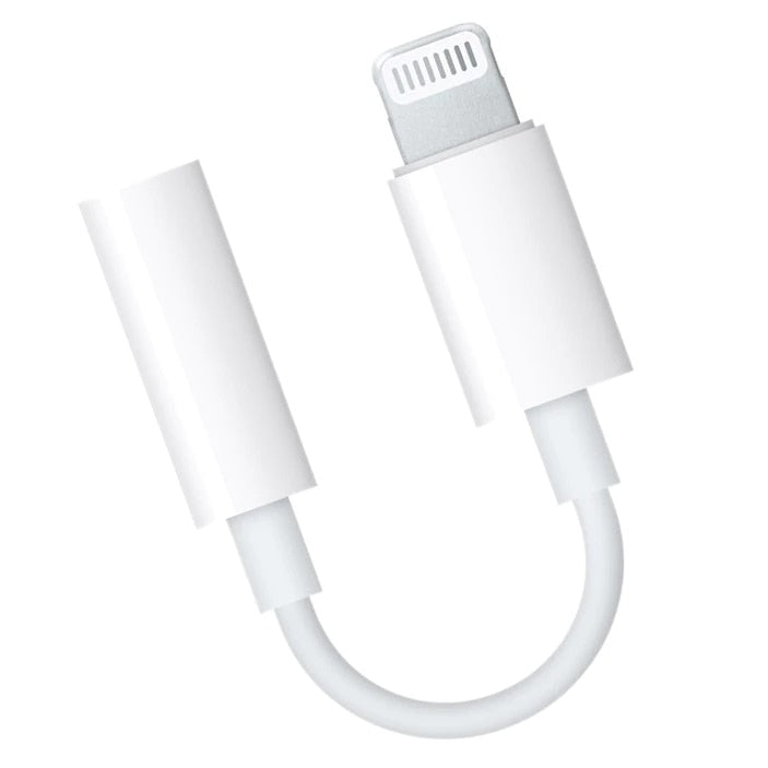 Adaptor audio Lightning la Jack 3.5 mm, alb, compact, constructie din cupru