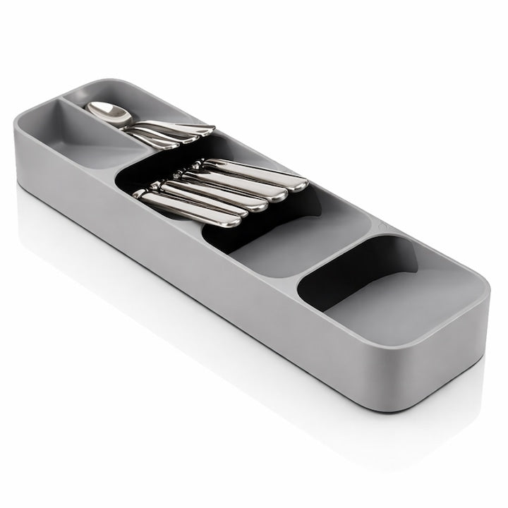 Suport tacamuri organizator compact material durabil design modern stabilitate sporita culoare gri