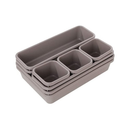 Set 8 Organizatoare Sertar, Plastic, Multicolor