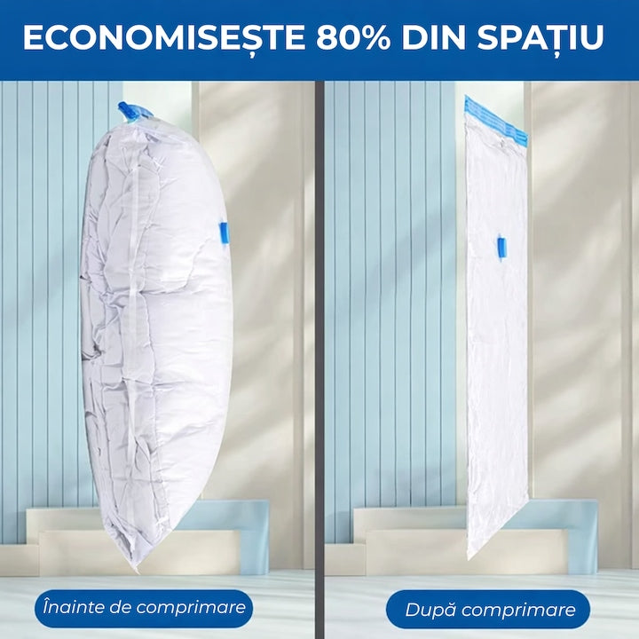 Set 12 saci vidat cu compresie prin vacuum, reutilizabili, 40×60 cm, 50×70 cm, 60×80 cm, 80×100 cm