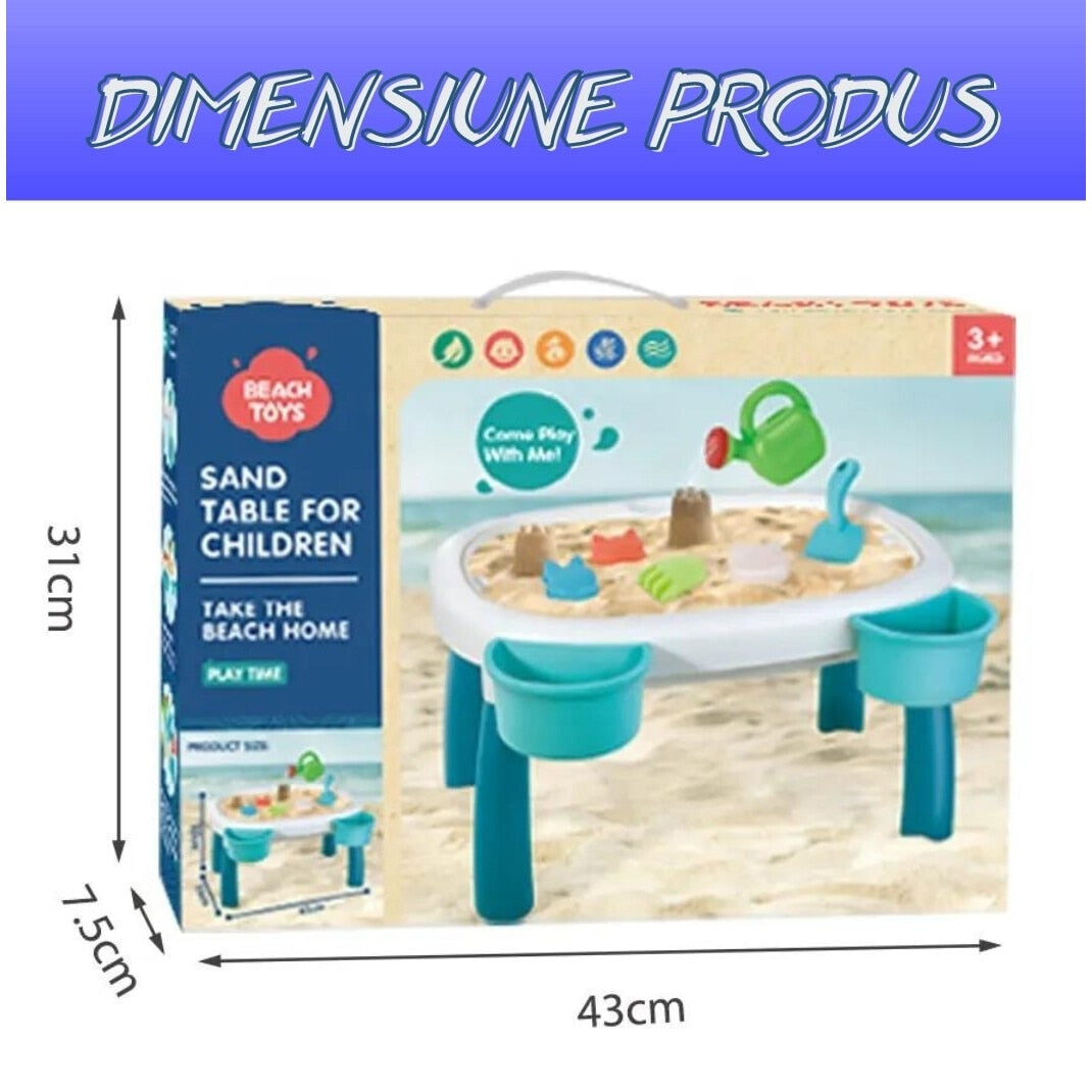 Masuta Joaca Nisip si Apa pentru Copii cu Accesorii Masa Activitati Exterior Educativa Senzoriala