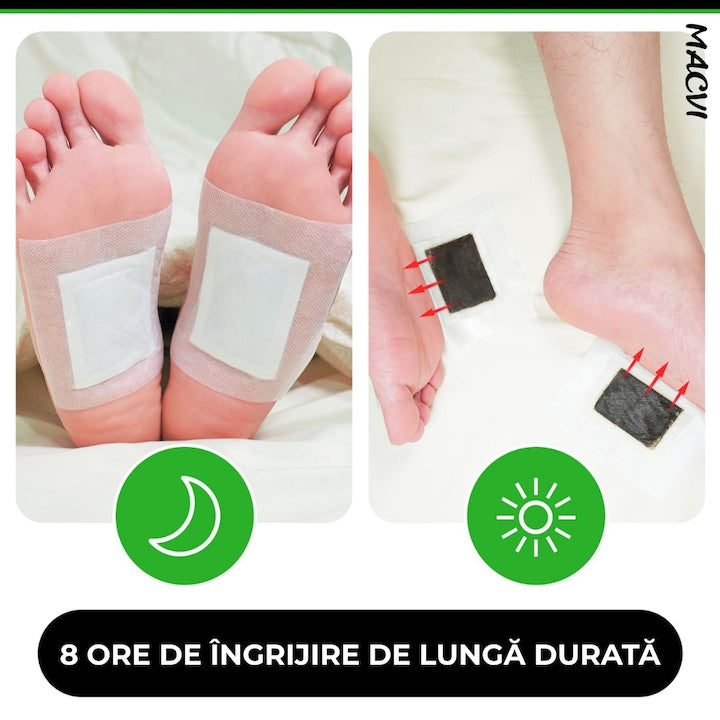 Set 10 plasturi pentru detoxifiere cu turmalina pentru revitalizarea organismului