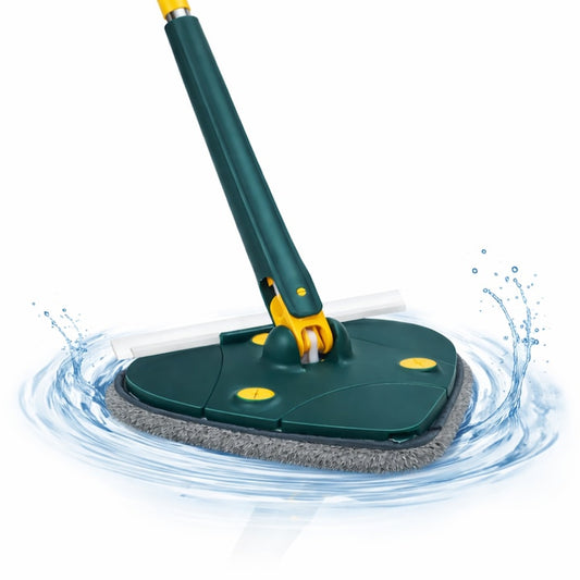 Mop cu Cap Inima 360° Telescopic Curatare Usoara, 127 cm, Verde, Cap Rotativ si Lavete Microfibra