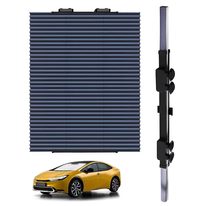 Parasolar auto retractabil, 120x46 cm, negru, protectie UV