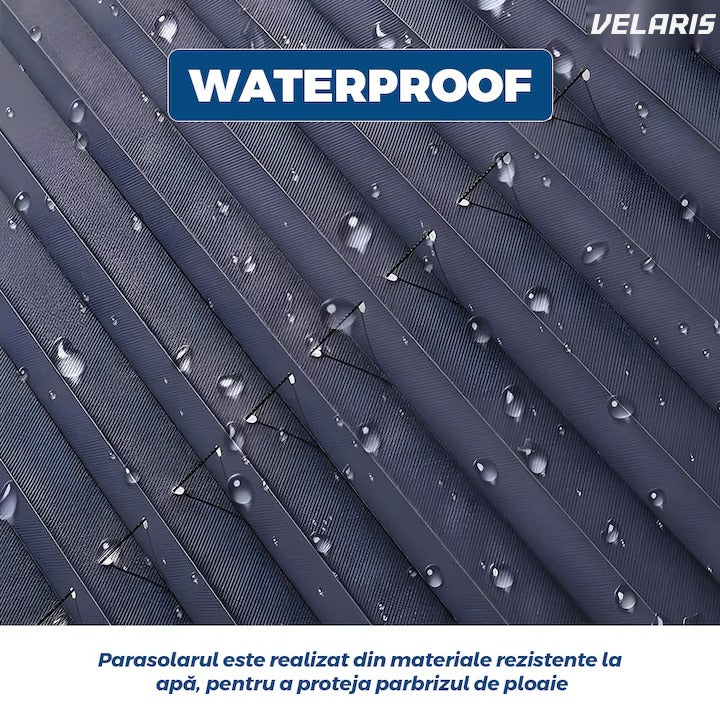 Parasolar auto retractabil, 120x46 cm, negru, protectie UV