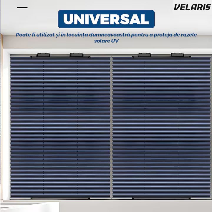 Parasolar auto retractabil, 120x46 cm, negru, protectie UV