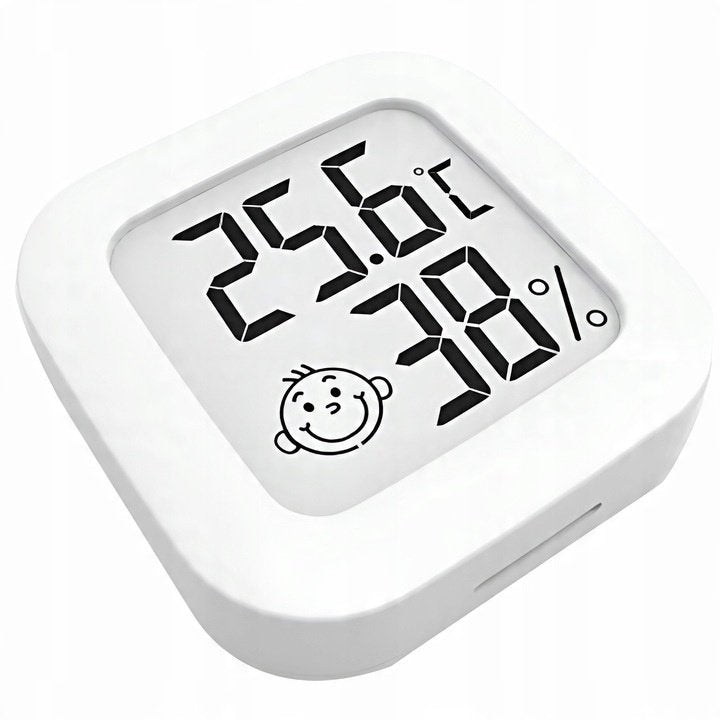 Termometru și higrometru digital, indicator confort, senzor precis, -20°C la +60°C, alb