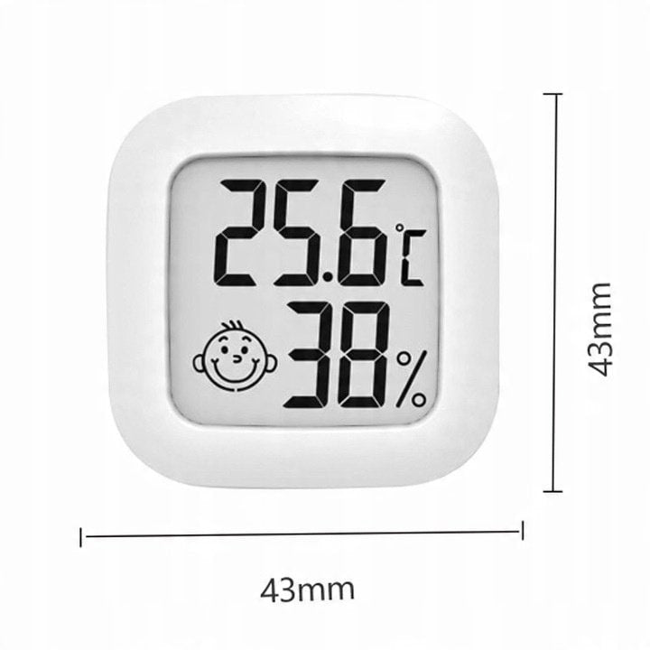 Termometru și higrometru digital, indicator confort, senzor precis, -20°C la +60°C, alb
