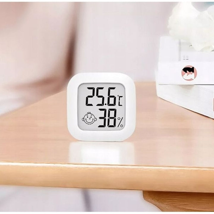 Termometru și higrometru digital, indicator confort, senzor precis, -20°C la +60°C, alb