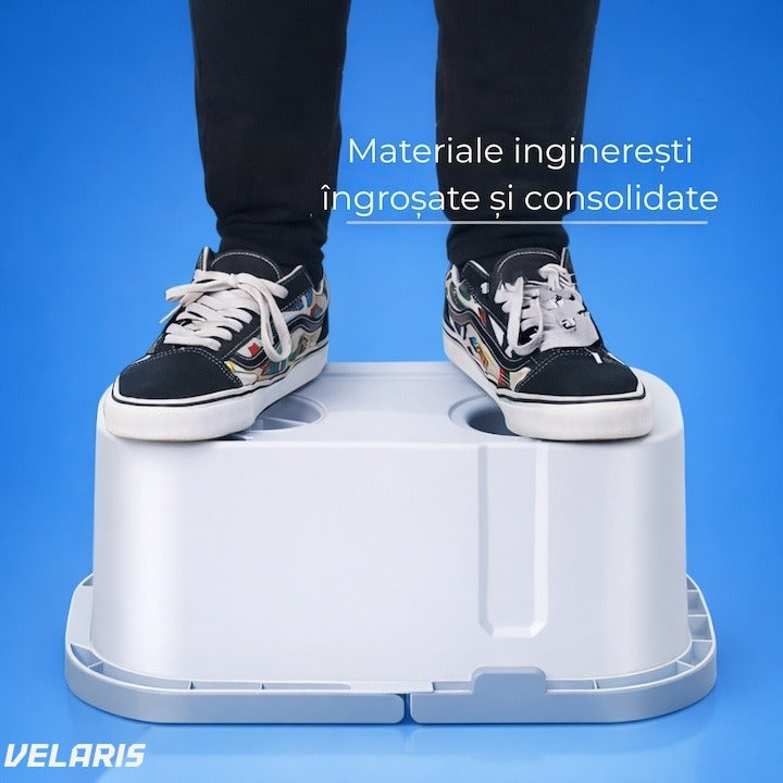 Set mop rotativ cu găleată, dublu sens, cap microfibră, sistem stoarcere, înălțime reglabilă, alb/gri