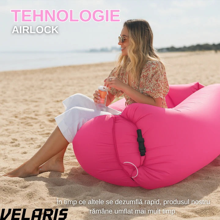 Saltea gonflabila Air Sofa - Cloudy, Lamzac, roz