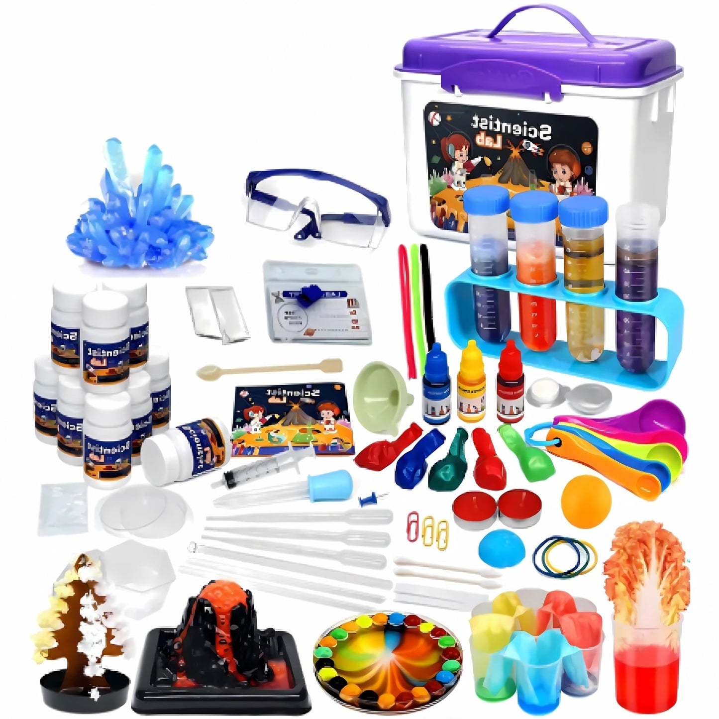 Kit științific pentru copii 80 experimente STEM cu laborator educativ