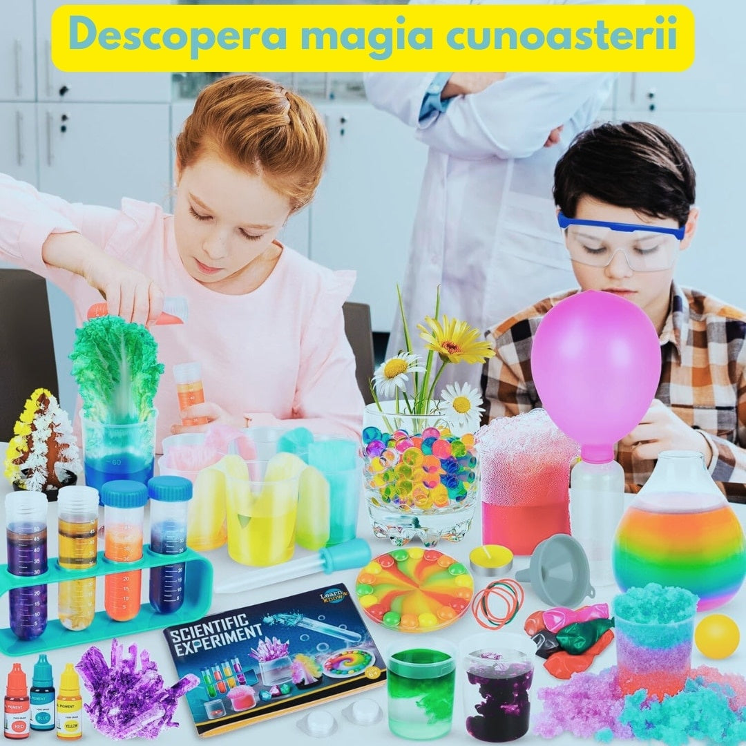 Kit științific pentru copii 80 experimente STEM cu laborator educativ