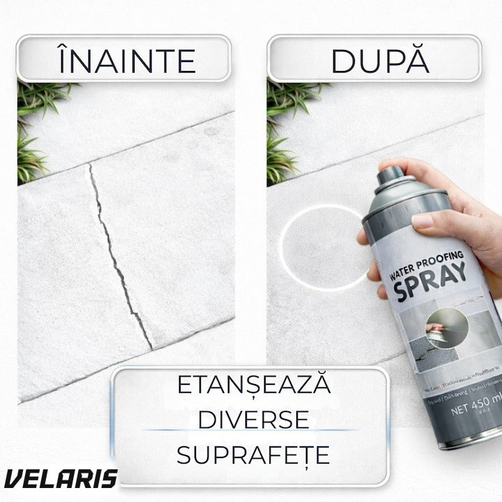 Spray impermeabilizant 450ml, etanșare rapidă fisuri și rosturi, protecție UV, alb