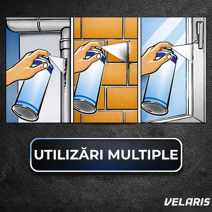 Spray impermeabilizant 450ml, etanșare rapidă fisuri și rosturi, protecție UV, negru