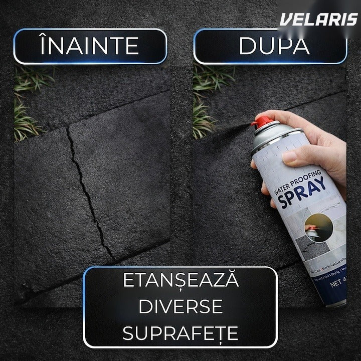 Spray impermeabilizant 450ml, etanșare rapidă fisuri și rosturi, protecție UV, negru