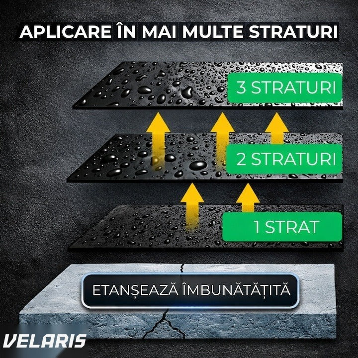 Spray impermeabilizant 450ml, etanșare rapidă fisuri și rosturi, protecție UV, negru