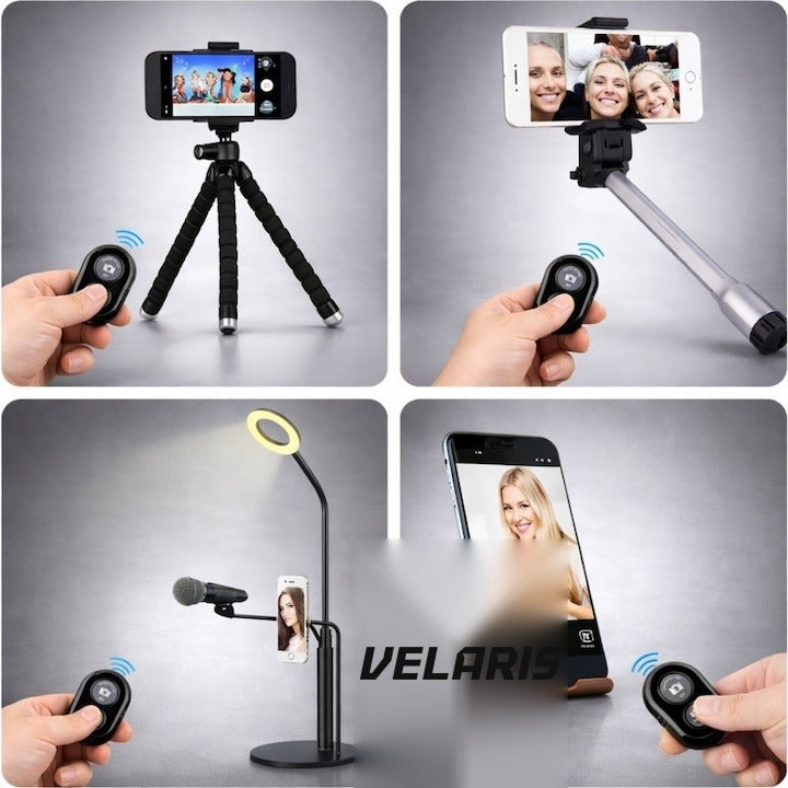 Telecomandă wireless selfie, Bluetooth 4.0, compatibil iOS și Android, 5x2x1 cm