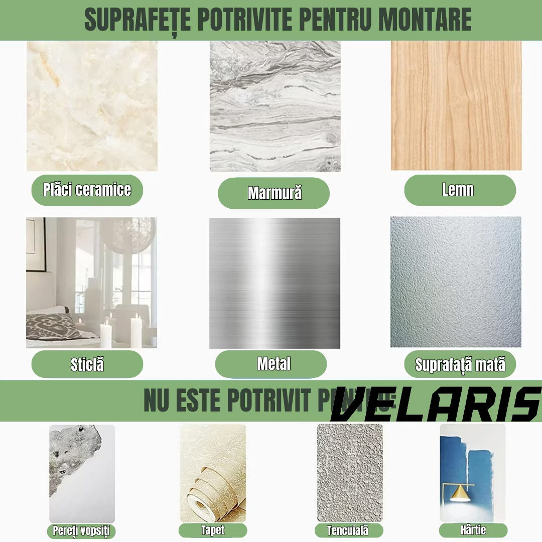 Set 10 carlige autoadezive transparente pentru prosoape, impermeabile, ABS durabil, 180° rotative, fixare puternica si reutilizabila, pentru baie, bucatarie si dormitor