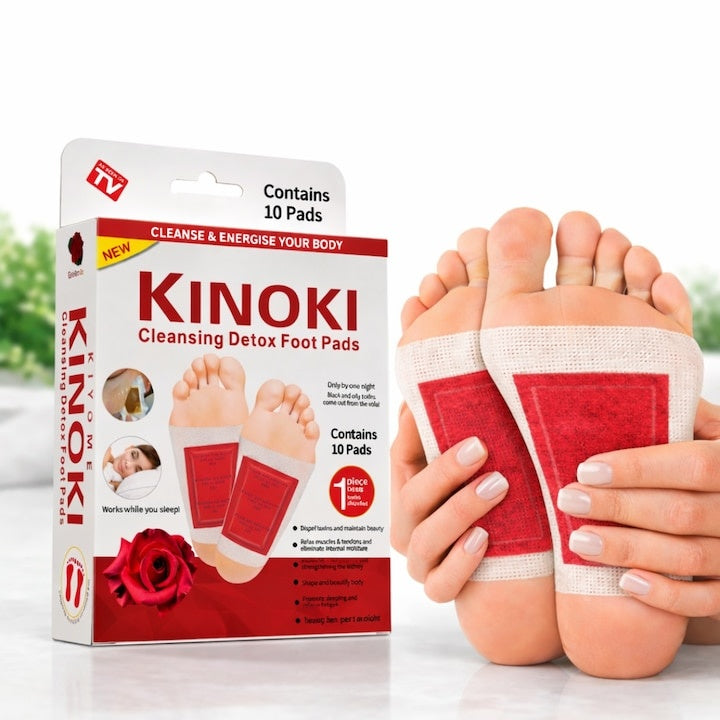 Set 10 Plasturi Detoxifiere KINOKI pentru Picioare cu Trandafir